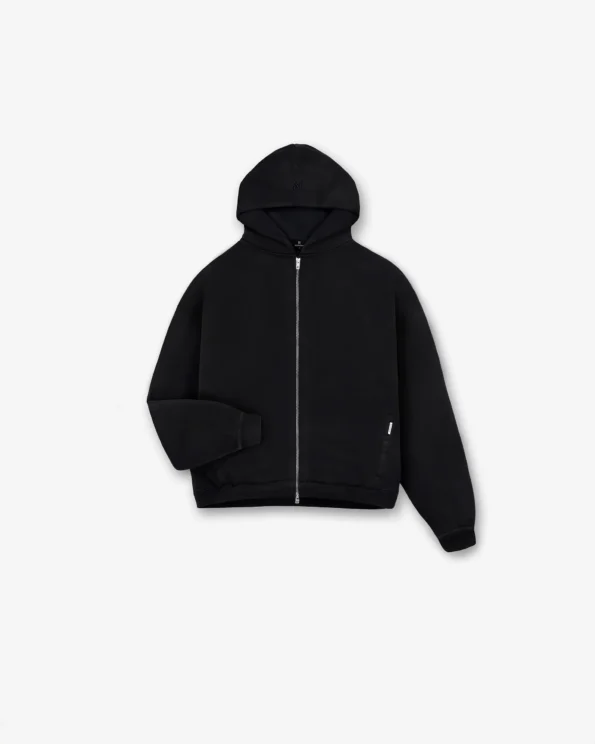 Initial Boxy Zip Through Hoodie