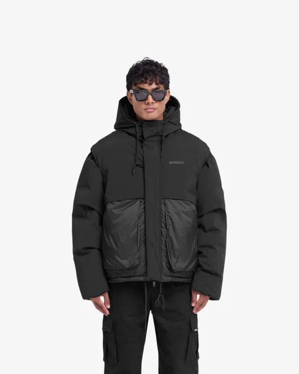 Layered Hooded Puffer