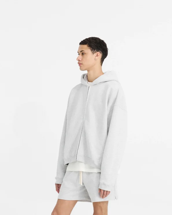 Initial Boxy Zip Through Hoodie