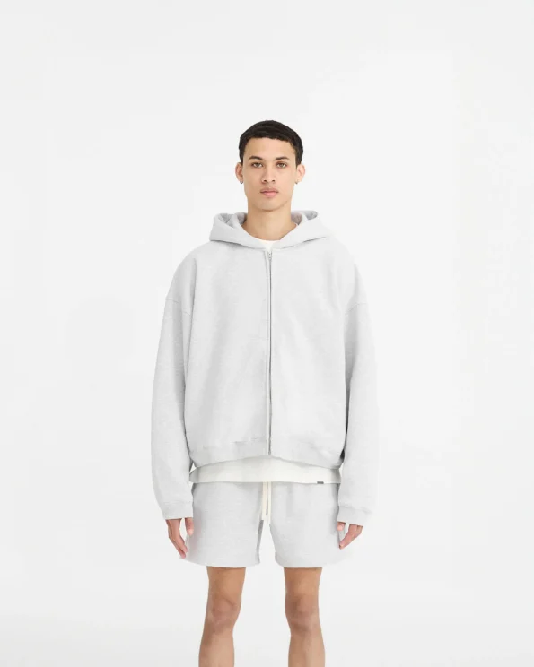 Initial Boxy Zip Through Hoodie