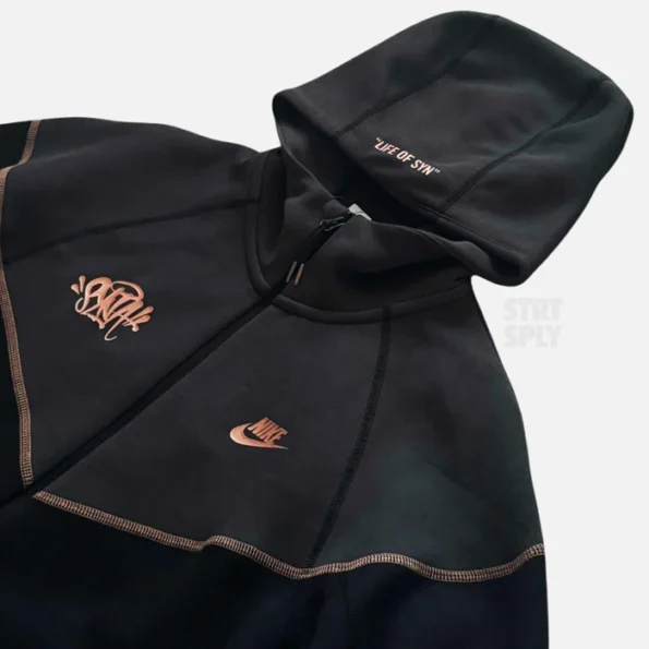 Nike x Syna World Tech Fleece Tracksuit - Black / Bronze