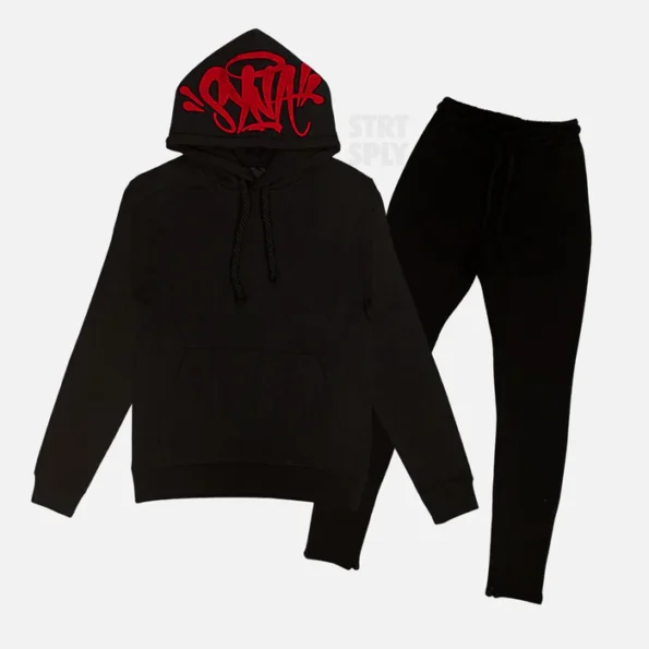 Syna World Logo Tracksuit - Black / Red