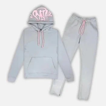 Syna World Logo Tracksuit - Grey / Pink