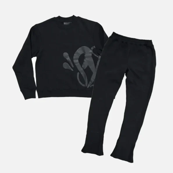 Syna World OG Crew Logo Tracksuit - Blackout