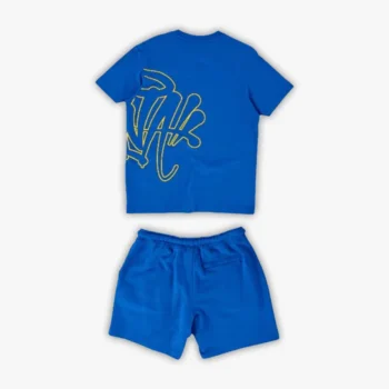 Syna World T-Shirt & Shorts Logo Set - Blue / Yellow