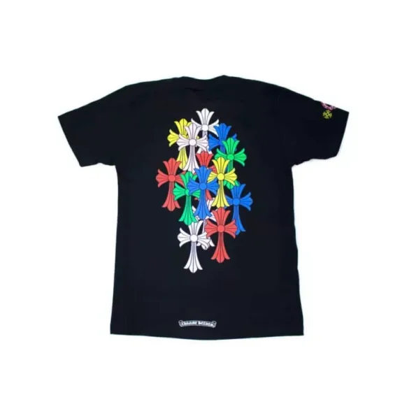 CHROME HEARTS MULTICOLOR CROSS CEMETERY T-SHIRT BLACK