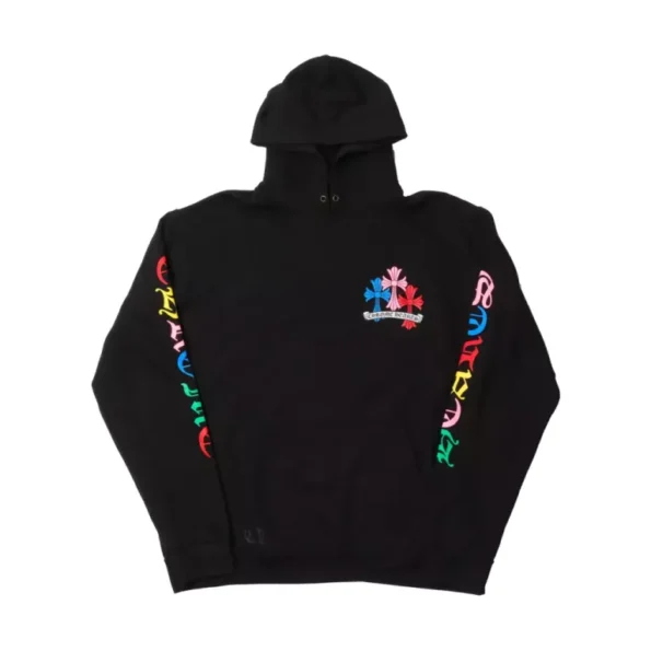 Black and Multicolor Chrome Hearts 'Cross Cemetery' Hoodie