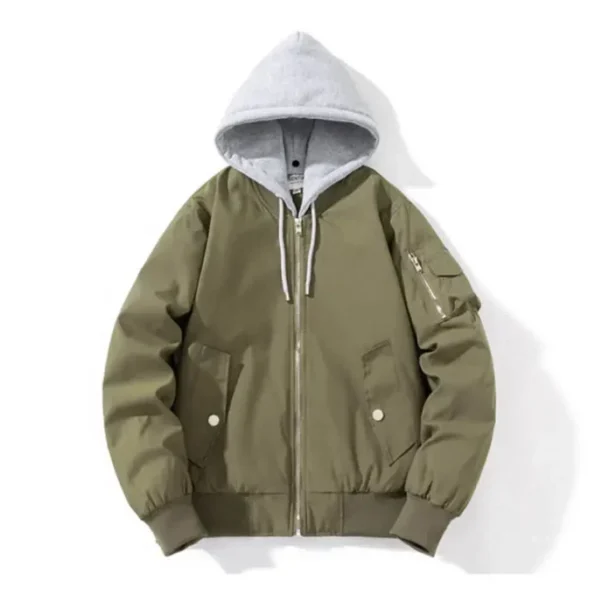 Baseball Men’s Green Hoodie Essentials Jacket