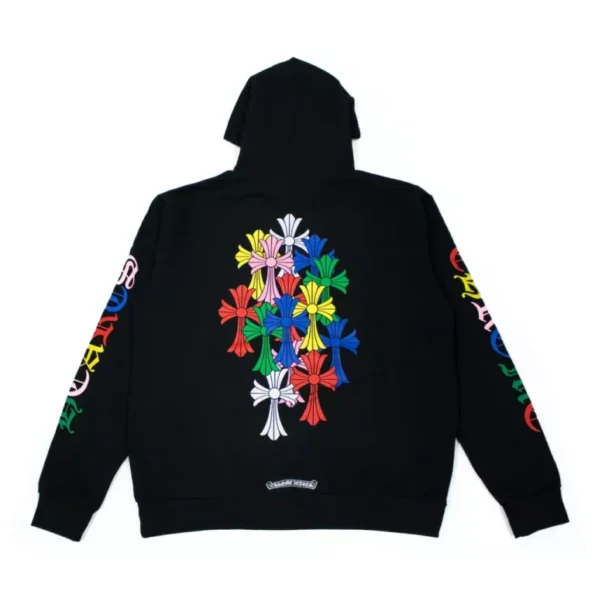 Black and Multicolor Chrome Hearts 'Cross Cemetery' Hoodie